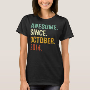 Camiseta Impresionante desde octubre de 2014 8º cumpleaños 