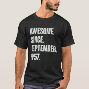 Camiseta Impresionante Desde Septiembre 1957 65 Años 65 Cum