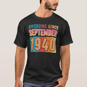 Camiseta Impresionante desde septiembre de 1940 82 años de 