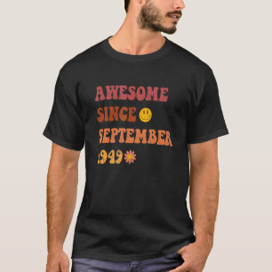 Camiseta Impresionante desde septiembre de 1949 Retro Groov