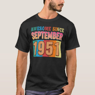 Camiseta Impresionante desde septiembre de 1951 71 años de 
