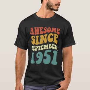 Camiseta Impresionante desde septiembre de 1951 Retro Groov