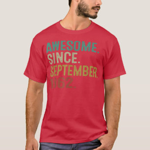 Camiseta Impresionante desde septiembre de 1962 Viejo cumpl