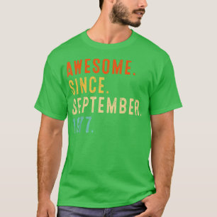 Camiseta Impresionante desde septiembre de 1977 Vintage 45t