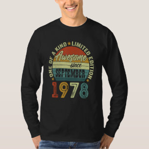 Camiseta Impresionante desde septiembre de 1978 44 años de