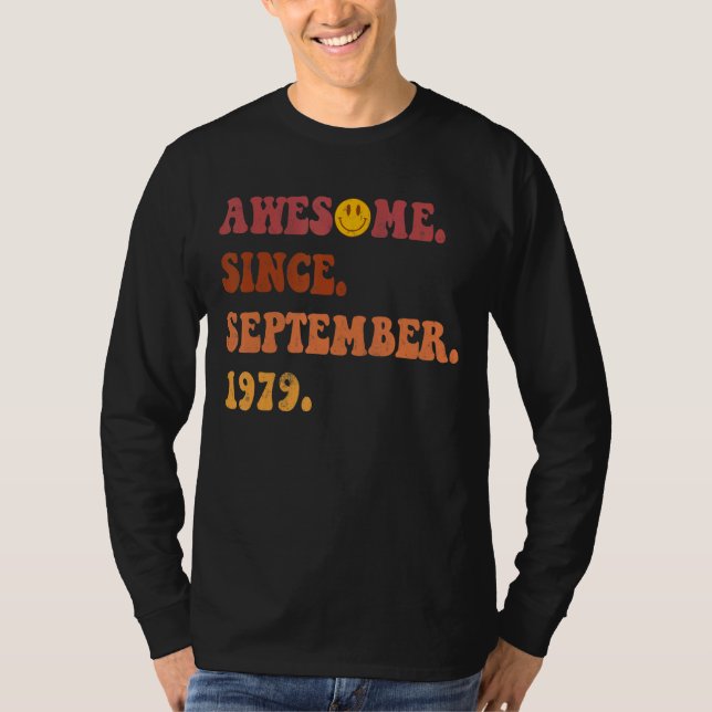 Camiseta Impresionante desde septiembre de 1979 Retro Groov (Anverso)