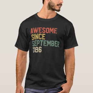 Camiseta Impresionante Desde Septiembre De 1986 Hombres 35º