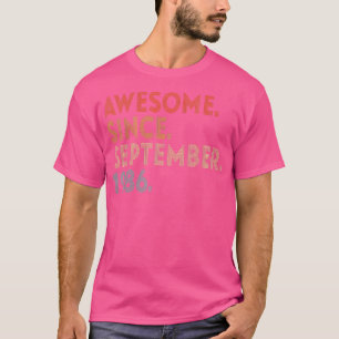 Camiseta Impresionante desde septiembre de 1986 Viejo cumpl