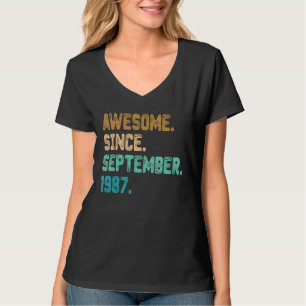 Camiseta Impresionante desde septiembre de 1987 Viejo cumpl