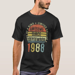 Camiseta Impresionante desde septiembre de 1988 34 años de