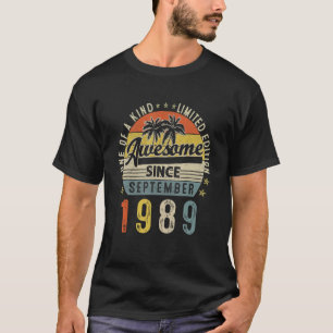 Camiseta Impresionante desde septiembre de 1989 Viejo cumpl