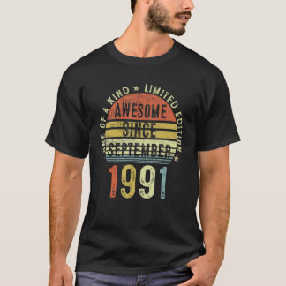 Camiseta Impresionante desde septiembre de 1991 31 años de