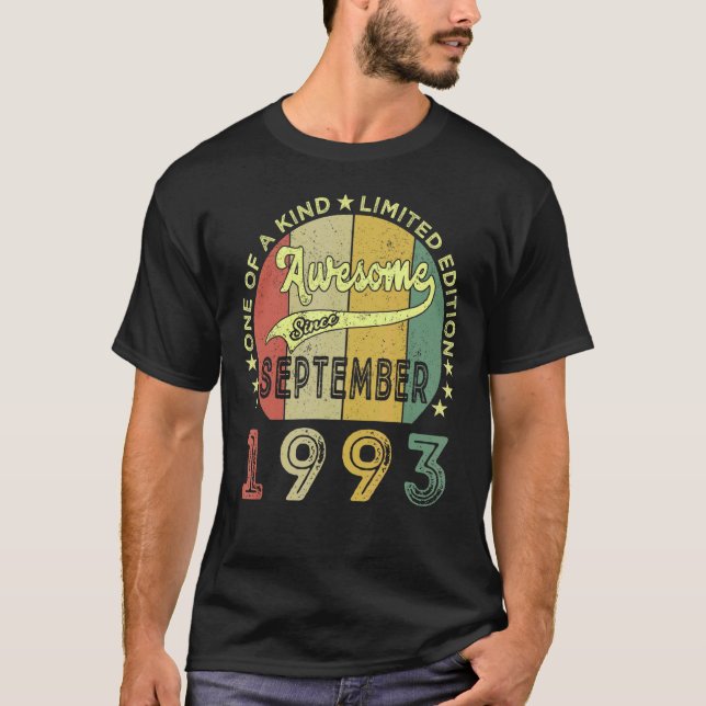 Camiseta Impresionante desde septiembre de 1993 29 años de  (Anverso)
