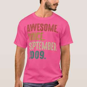 Camiseta Impresionante desde septiembre de 2009 Vintage 13 