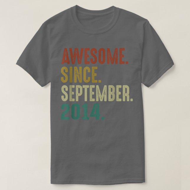Camiseta Impresionante desde septiembre de 2014 Viejo Cumpl (Diseño del anverso)
