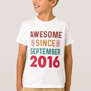 Camiseta Impresionante desde septiembre de 2016 cumpleaños 