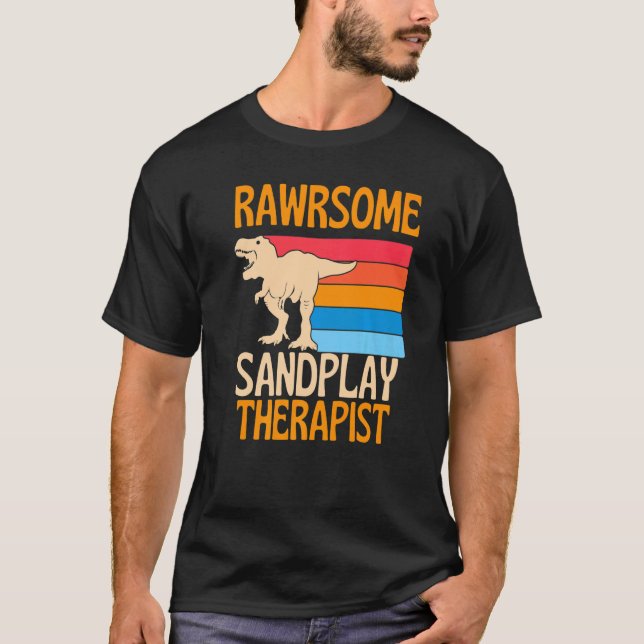 Camiseta Impresionante Dinosaurio Terapéutico de Sandplay (Anverso)