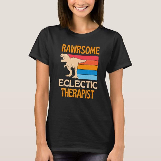 Camiseta Impresionante Dinosaurio Terapéutico Ecléctico (Anverso)
