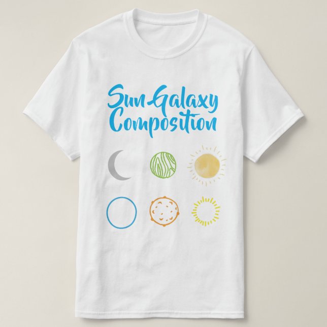 Camiseta Impresionante diseño de la combinación de galaxia  (Diseño del anverso)