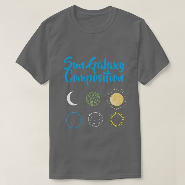 Camiseta Impresionante diseño de la combinación de galaxia  (Diseño del anverso)