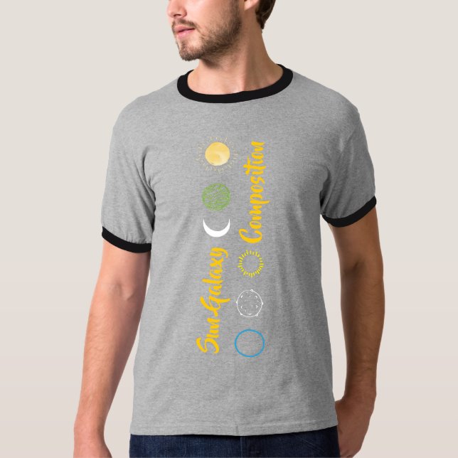 Camiseta Impresionante diseño de la combinación de galaxia  (Anverso)