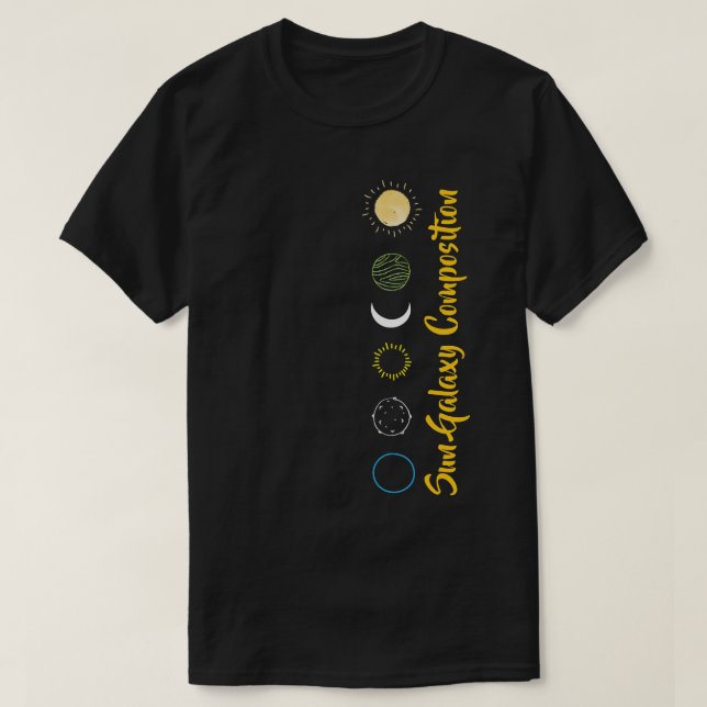 Camiseta Impresionante diseño de la combinación de galaxia  (Diseño del anverso)