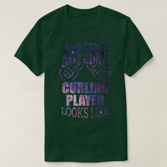 Camiseta Impresionante diseño de regalo de curling 3 (Diseño del anverso)