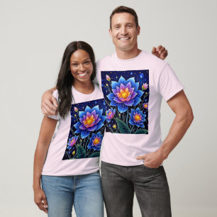 Camiseta Impresionante diseño de sueños florales cósmicos