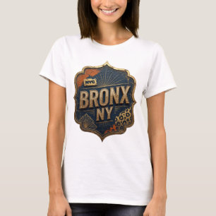 Camiseta Impresionante Dorado BRONX NY Imprimir