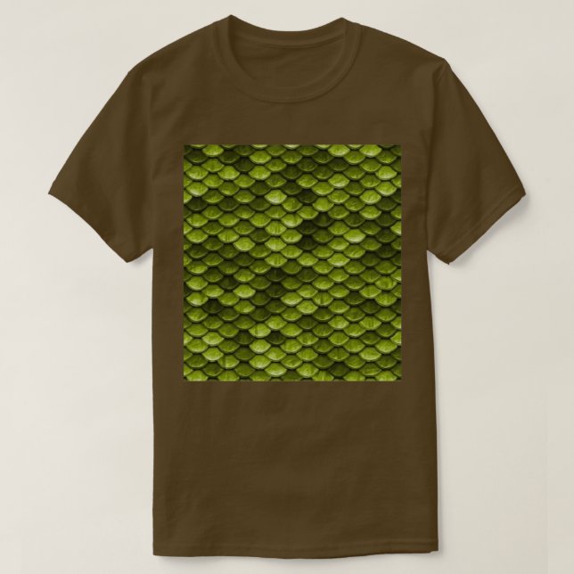 Camiseta Impresionante Escala de Sirena Texturada Patrón si (Diseño del anverso)