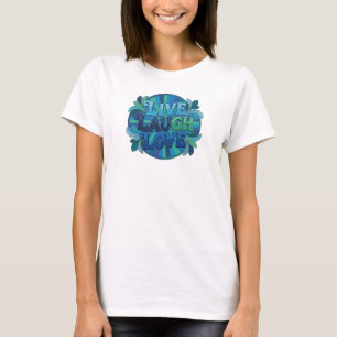 Camiseta Impresionante estampa 2D de moda LIVE LAUGH LOVE