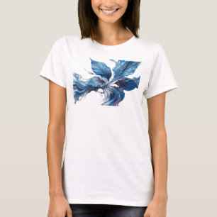 Camiseta Impresionante estampado de moda de hojas abstracta