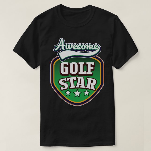 Camiseta Impresionante estrella del golf (Diseño del anverso)