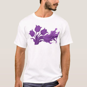 Camiseta Impresionante FLOR ABSTRACTA Diseño Original