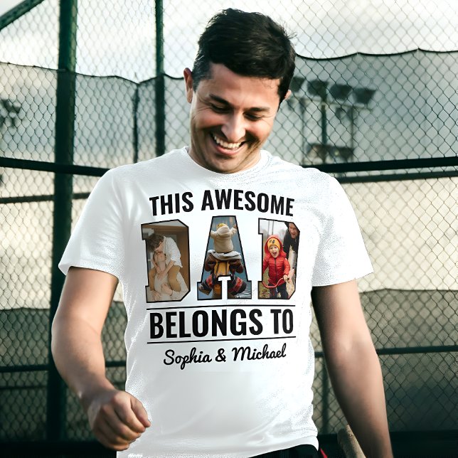 Camiseta Impresionante foto personalizada de papá y nombre  (Subido por el creador)