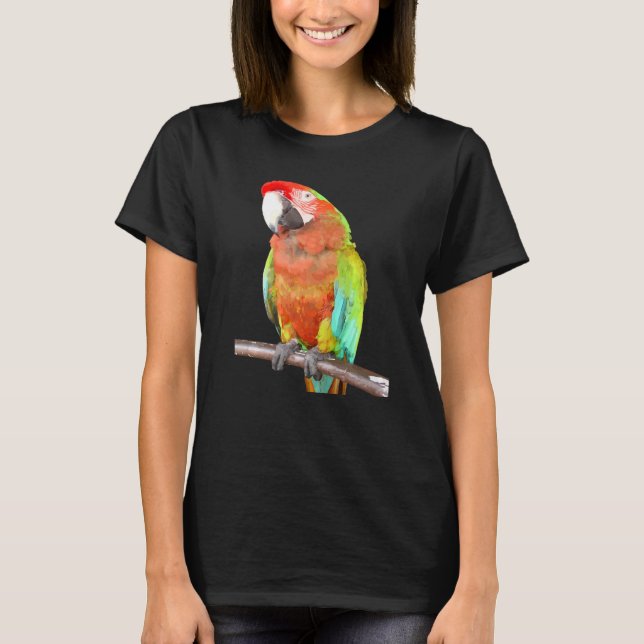 Camiseta Impresionante Harlequin Macaw En Un Vector De Perc (Anverso)