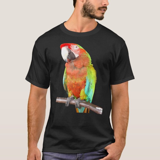 Camiseta Impresionante Harlequin Macaw En Un Vector De Perc (Anverso)