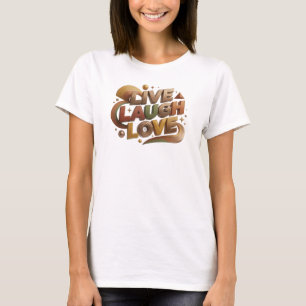 Camiseta Impresionante impresión de moda LIVE LAUGH LOVE