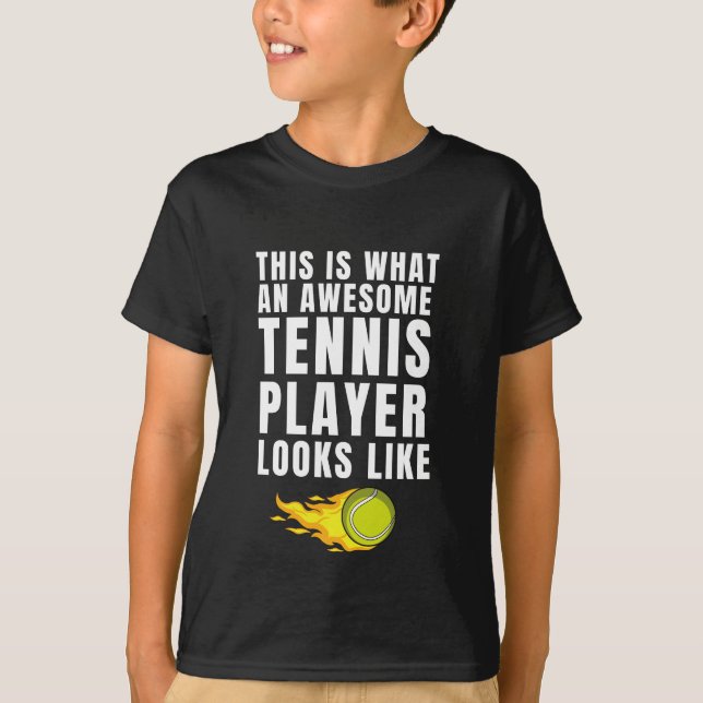 Camiseta Impresionante jugador de tenis gracioso alegato de (Anverso)