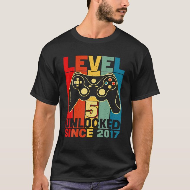 Camiseta Impresionante Jugador De Vídeo Desbloqueado De Niv (Anverso)