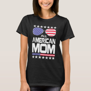 Camiseta Impresionante Mamá Americana 4 De Julio Para Mujer