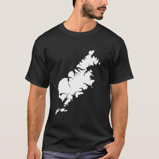 Camiseta Impresionante mapa de la isla de Kodiak en Alaska,