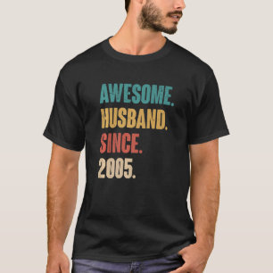 Camiseta Impresionante marido desde 2005 - 18ª Boda Ann