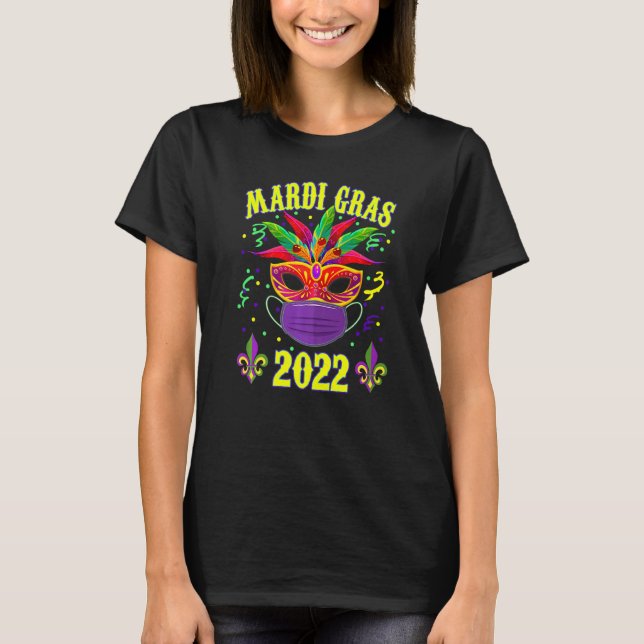 Camiseta Impresionante Máscara De Mardi Gras Y Máscara De C (Anverso)