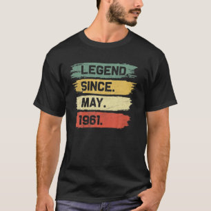 Camiseta Impresionante Mayo De 1961 Hombres Retro 60 Años