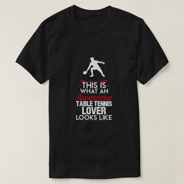 Camiseta Impresionante Mesa De Tenis Lover Funny Diseño Par (Diseño del anverso)