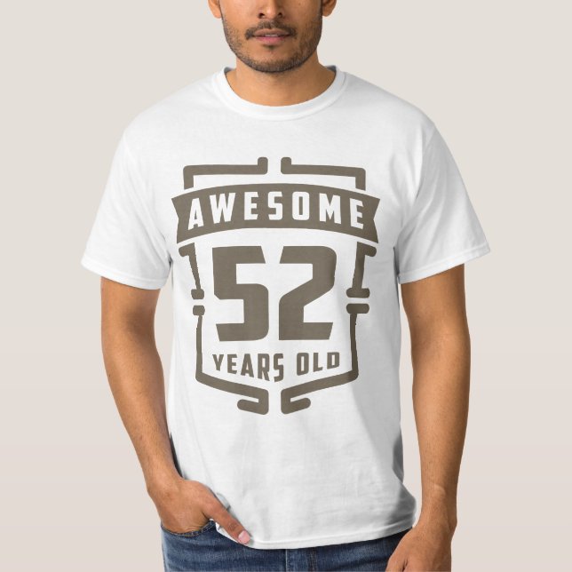 Camiseta Impresionante niño de 52 años (Anverso)