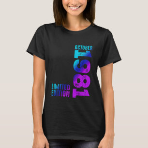 Camiseta Impresionante Octubre 1981 Desde 1981 Vintage 1981