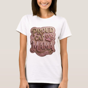 Camiseta Impresionante oro PROUD CAT MAMA Imprimir