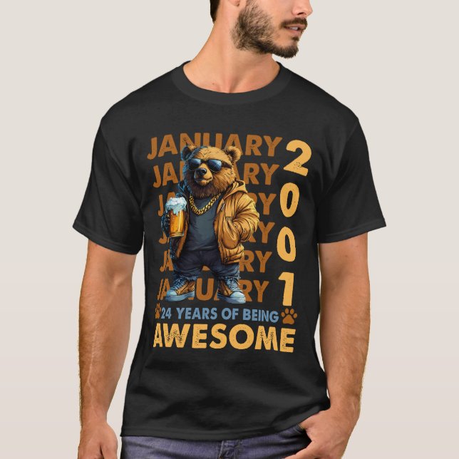 Camiseta Impresionante oso oso oso de Guay desde enero de 2 (Anverso)